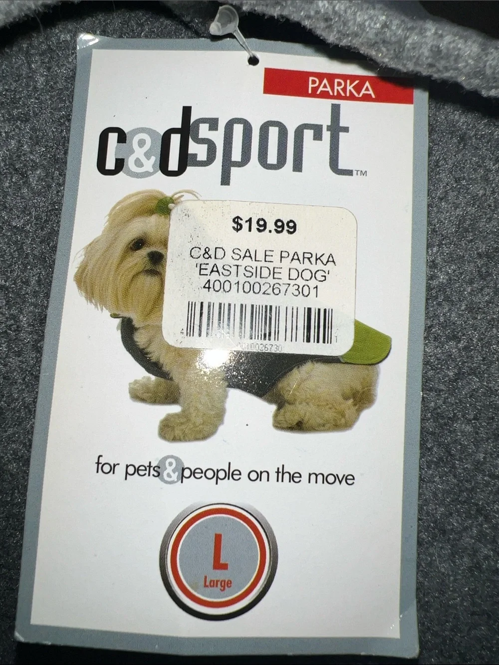 🌟NWT🌟 C&D Sport Fleece Lined Dog Parka - Size Large